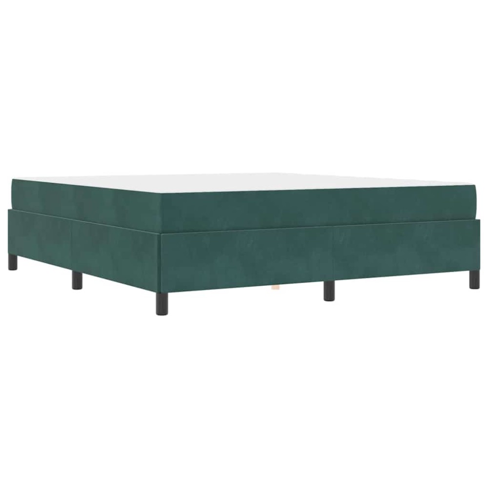 vidaXL Cadru de pat Altele Verde închis și alb 180 x 200 cm Catifea