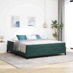 vidaXL Cadru de pat cu saltea Verde închis și alb 180 x 200 cm Catifea vidaXL Cadru de pat cu saltea Verde închis și alb 180 x 200 cm Catifea