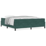 vidaXL Cadru de pat cu saltea Verde închis și alb 180 x 200 cm Catifea vidaXL Cadru de pat cu saltea Verde închis și alb 180 x 200 cm Catifea