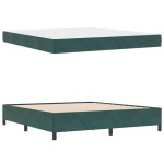 vidaXL Cadru de pat cu saltea Verde închis și alb 180 x 200 cm Catifea vidaXL Cadru de pat cu saltea Verde închis și alb 180 x 200 cm Catifea