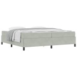 vidaXL Cadru de pat Gri deschis, gri și alb 200 x 200 cm Catifea vidaXL Cadru de pat Gri deschis, gri și alb 200 x 200 cm Catifea