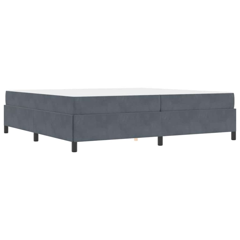 vidaXL Cadru de pat Altele Alb și gri deschis 200 x 200 cm Catifea