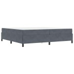 vidaXL Cadru de pat Gri închis, gri și alb 200 x 200 cm Catifea