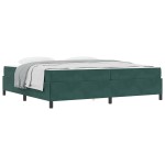 vidaXL Cadru de pat Verde închis, verde și alb 200 x 200 cm Catifea