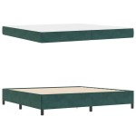 vidaXL Cadru de pat Verde închis, verde și alb 200 x 200 cm Catifea