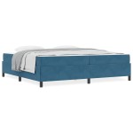 vidaXL Cadru de pat Albastru închis și alb 200 x 200 cm Catifea vidaXL Cadru de pat Albastru închis și alb 200 x 200 cm Catifea