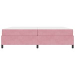 vidaXL Cadru de pat cu saltea Roz și alb 200 x 200 cm Catifea