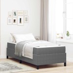 vidaXL Cadru de pat Gri deschis 90 x 200 cm Țesătură de catifea vidaXL Cadru de pat Gri deschis 90 x 200 cm Țesătură de catifea