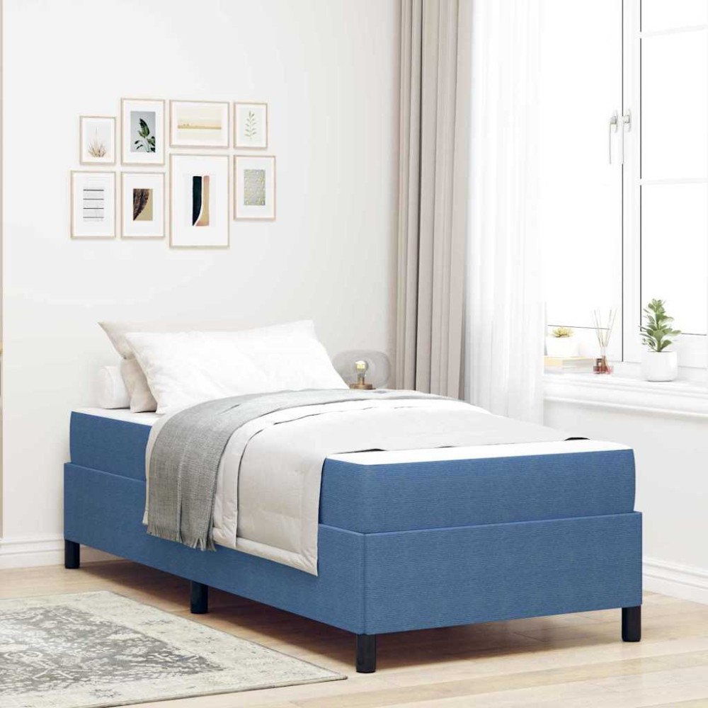 vidaXL Cadru de pat Altele albastru 100 x 200 cm Țesătură de catifea