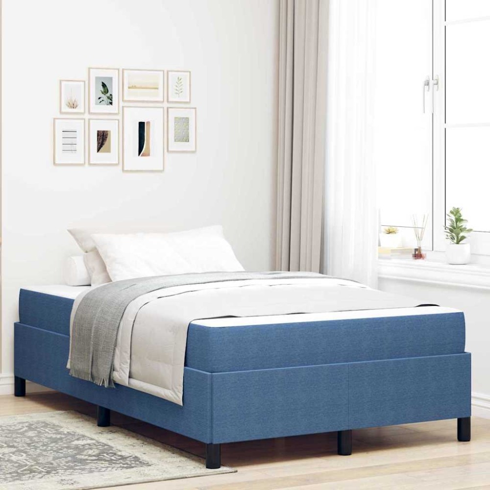 vidaXL Cadru de pat Altele albastru 120 x 200 cm Țesătură de catifea