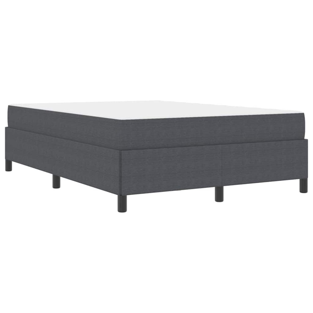 vidaXL Cadru de pat Gri închis 140 x 200 cm Țesătură de catifea