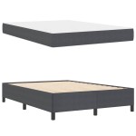 vidaXL Cadru de pat Gri închis 140 x 200 cm Țesătură de catifea vidaXL Cadru de pat Gri închis 140 x 200 cm Țesătură de catifea