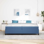 vidaXL Cadru de pat albastru 200 x 200 cm Țesătură de catifea
