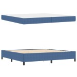 vidaXL Cadru de pat albastru 200 x 200 cm Țesătură de catifea