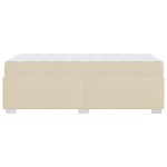 vidaXL Cadru de pat cu saltea Crem 90 x 190 cm țesătură