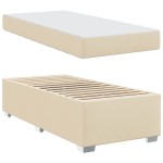 vidaXL Cadru de pat Crem 90 x 200 cm țesătură