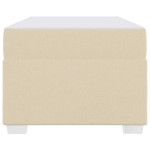 vidaXL Cadru de pat cu saltea Crem 100 x 200 cm țesătură