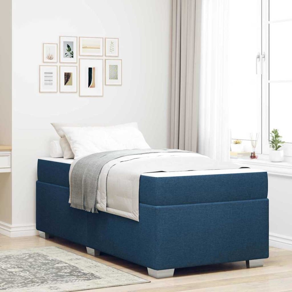 vidaXL Cadru de pat Altele albastru 100 x 200 cm țesătură