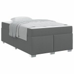 vidaXL Cadru de pat Gri închis 120 x 190 cm țesătură vidaXL Cadru de pat Gri închis 120 x 190 cm țesătură