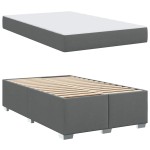vidaXL Cadru de pat Gri închis 120 x 190 cm țesătură vidaXL Cadru de pat Gri închis 120 x 190 cm țesătură