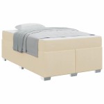 vidaXL Cadru de pat Crem 120 x 190 cm țesătură vidaXL Cadru de pat Crem 120 x 190 cm țesătură