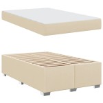vidaXL Cadru de pat Crem 120 x 190 cm țesătură vidaXL Cadru de pat Crem 120 x 190 cm țesătură