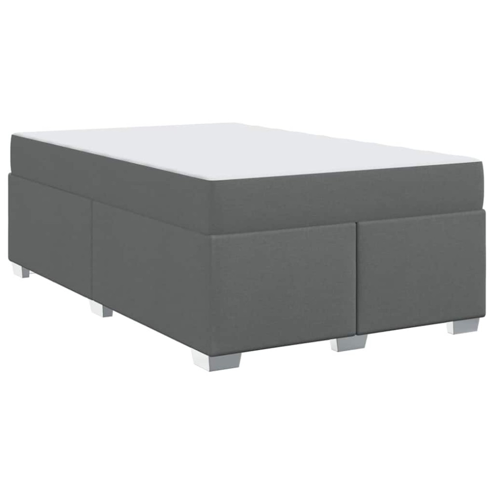 vidaXL Cadru de pat Gri închis 120 x 200 cm țesătură
