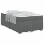 vidaXL Cadru de pat Gri închis 120 x 200 cm țesătură vidaXL Cadru de pat Gri închis 120 x 200 cm țesătură