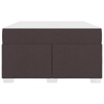 vidaXL Cadru de pat cu saltea Maro închis 120 x 200 cm țesătură