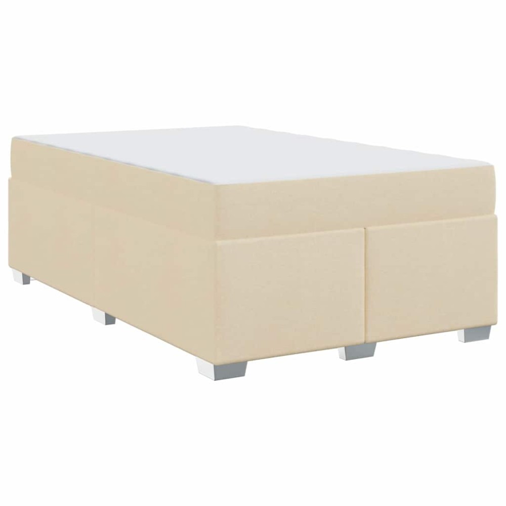 vidaXL Cadru de pat Altele Crem 120 x 200 cm țesătură