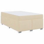 vidaXL Cadru de pat Crem 120 x 200 cm țesătură