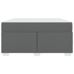 vidaXL Cadru de pat cu saltea Gri închis 140 x 200 cm țesătură