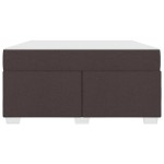 vidaXL Cadru de pat cu saltea Maro închis 140 x 200 cm țesătură