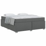 vidaXL Cadru de pat Gri închis 180 x 200 cm țesătură vidaXL Cadru de pat Gri închis 180 x 200 cm țesătură