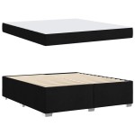 vidaXL Cadru de pat cu saltea Negru 180 x 200 cm țesătură