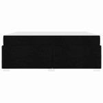 vidaXL Cadru de pat cu saltea Negru 180 x 200 cm țesătură