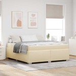 vidaXL Cadru de pat Crem 180 x 200 cm țesătură vidaXL Cadru de pat Crem 180 x 200 cm țesătură