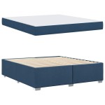 vidaXL Cadru de pat cu saltea albastru 180 x 200 cm țesătură