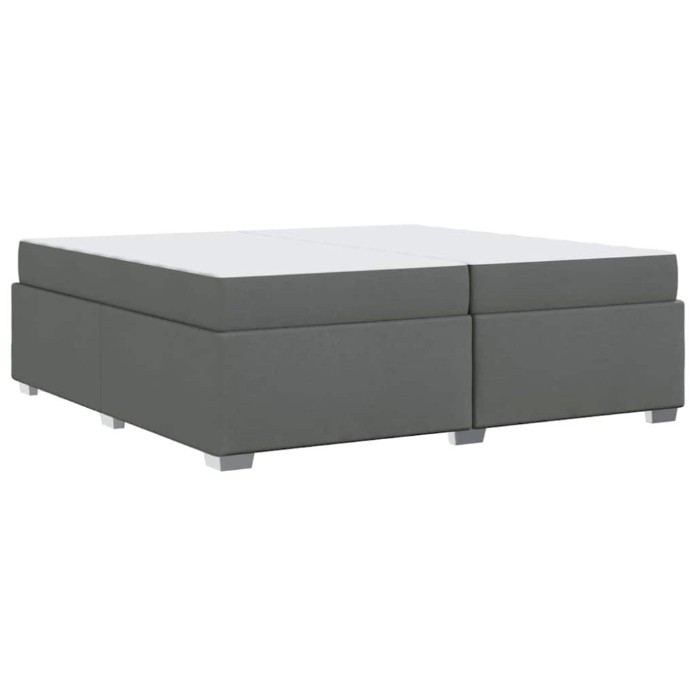 vidaXL Cadru de pat Gri închis 200 x 200 cm țesătură