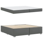 vidaXL Cadru de pat Gri închis 200 x 200 cm țesătură vidaXL Cadru de pat Gri închis 200 x 200 cm țesătură
