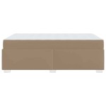 vidaXL Cadru de pat cu saltea Cappuccino 90 x 200 cm țesătură