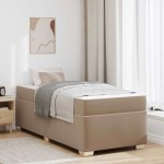vidaXL Cadru de pat Cappuccino 100 x 200 cm Piele artificială vidaXL Cadru de pat Cappuccino 100 x 200 cm Piele artificială