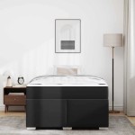 vidaXL Cadru de pat cu saltea Negru 120 x 190 cm țesătură