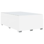 vidaXL Cadru de pat cu saltea Alb 120 x 190 cm țesătură