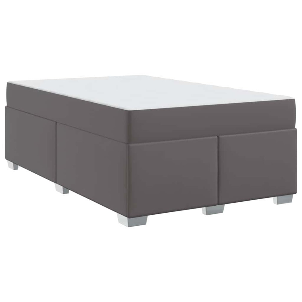 vidaXL Cadru de pat Gri 120 x 190 cm Piele artificială