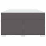 vidaXL Cadru de pat Gri 120 x 190 cm Piele artificială vidaXL Cadru de pat Gri 120 x 190 cm Piele artificială