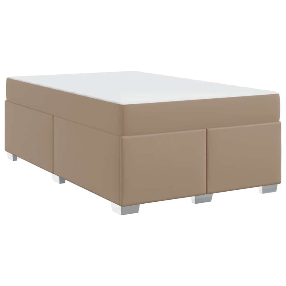 vidaXL Cadru de pat Altele Cappuccino 120 x 190 cm Piele artificială