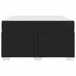 vidaXL Cadru de pat cu saltea Negru 120 x 200 cm țesătură