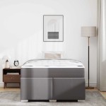 vidaXL Cadru de pat Gri 120 x 200 cm Piele artificială vidaXL Cadru de pat Gri 120 x 200 cm Piele artificială