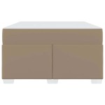 vidaXL Cadru de pat cu saltea Cappuccino 120 x 200 cm țesătură